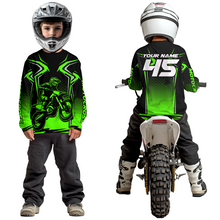 Load image into Gallery viewer, Custom Green Motocross Racing Jersey Men Women Kid Dirt Bike Shirts Motorcycle Shirt XM442
