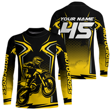 Load image into Gallery viewer, Custom Yellow Motocross Racing Jersey Men Women Kid Dirt Bike Shirts Motorcycle Shirt XM442