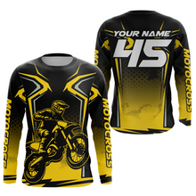 Load image into Gallery viewer, Custom Yellow Motocross Racing Jersey Men Women Kid Dirt Bike Shirts Motorcycle Shirt XM442