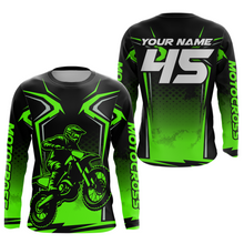 Load image into Gallery viewer, Custom Green Motocross Racing Jersey Men Women Kid Dirt Bike Shirts Motorcycle Shirt XM442
