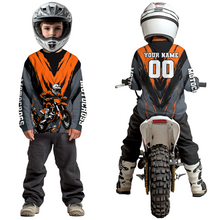 Load image into Gallery viewer, Custom Orange Motocross Racing Jersey for Men Women Kid Dirt Bike Shirts Riding Shirt XM443
