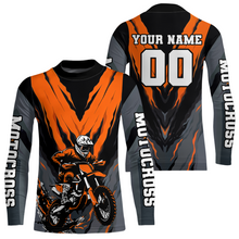 Load image into Gallery viewer, Custom Orange Motocross Racing Jersey for Men Women Kid Dirt Bike Shirts Riding Shirt XM443