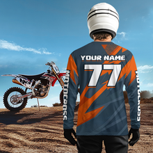 Load image into Gallery viewer, Orange&amp;Blue Motocross Jersey Custom Men Women Kid Dirt Bike Motorcycle Racing Shirt XM450