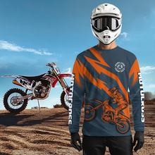 Load image into Gallery viewer, Orange&amp;Blue Motocross Jersey Custom Men Women Kid Dirt Bike Motorcycle Racing Shirt XM450