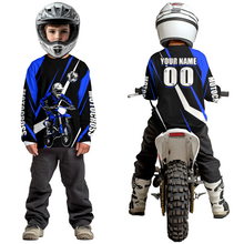 Load image into Gallery viewer, Blue Custom Motocross Racing Jersey Men Women Kid Dirt Bike Motorcycle Riding Shirt XM454