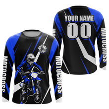 Load image into Gallery viewer, Blue Custom Motocross Racing Jersey Men Women Kid Dirt Bike Motorcycle Riding Shirt XM454