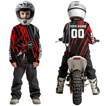 Load image into Gallery viewer, Red Custom Motocross Jersey for Men Women Kid Dirt Bike Shirts Moto Racing Shirt XM461