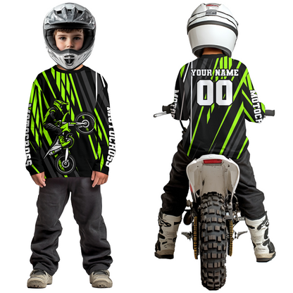 Green Custom Motocross Jersey for Men Women Kid Dirt Bike Shirts Moto Racing Shirt XM461