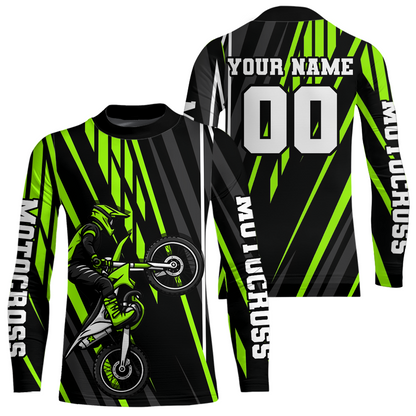 Green Custom Motocross Jersey for Men Women Kid Dirt Bike Shirts Moto Racing Shirt XM461