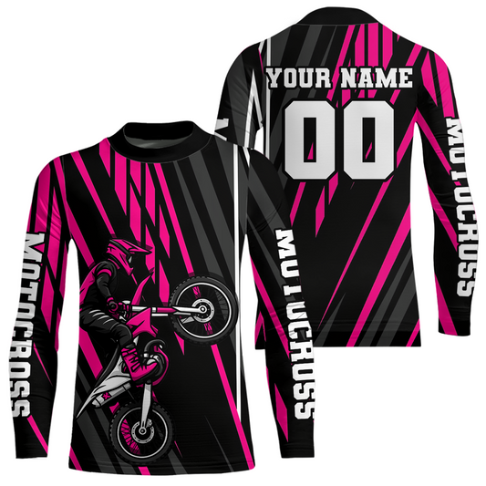 Pink Custom Motocross Jersey for Men Women Kid Dirt Bike Shirts Moto Racing Shirt XM461