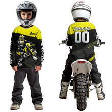 Load image into Gallery viewer, Yellow Motocross Jersey for Men Women Kid Dirt Bike Shirts Custom Off road Riding Shirt XM463