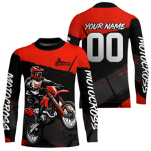 Load image into Gallery viewer, Red Motocross Jersey for Men Women Kid Dirt Bike Shirts Custom Off road Riding Shirt XM463