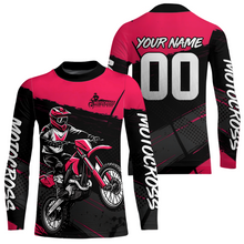 Load image into Gallery viewer, Pink Motocross Jersey for Men Women Kid Dirt Bike Shirts Custom Off road Riding Shirt XM463