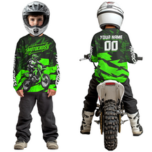 Load image into Gallery viewer, Green Custom Motocross Racing Jersey Men Women Kid Dirt Bike Shirts Off road Shirt XM468