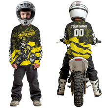 Load image into Gallery viewer, Yellow Custom Motocross Racing Jersey Men Women Kid Dirt Bike Shirts Off road Shirt XM468