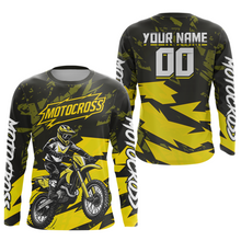 Load image into Gallery viewer, Yellow Custom Motocross Racing Jersey Men Women Kid Dirt Bike Shirts Off road Shirt XM468
