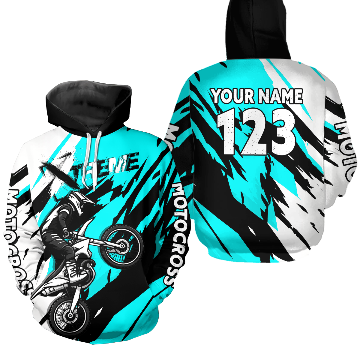 Custom Motocross Hoodie for Adult Men Women Dirt Bike Racing Hoodie Riding Shirt MH472
