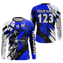 Load image into Gallery viewer, Custom Blue Motocross Racing Jersey Custom Women Kid Men Dirt Bike Off road Shirt XM472