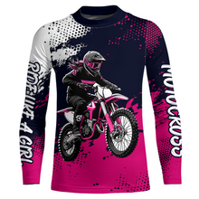 Load image into Gallery viewer, Custom Pink Motocross Racing Jersey for Women Kid Men Dirt Bike Shirts Off road Shirt XM477