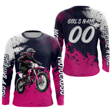 Load image into Gallery viewer, Custom Pink Motocross Racing Jersey for Women Kid Men Dirt Bike Shirts Off road Shirt XM477