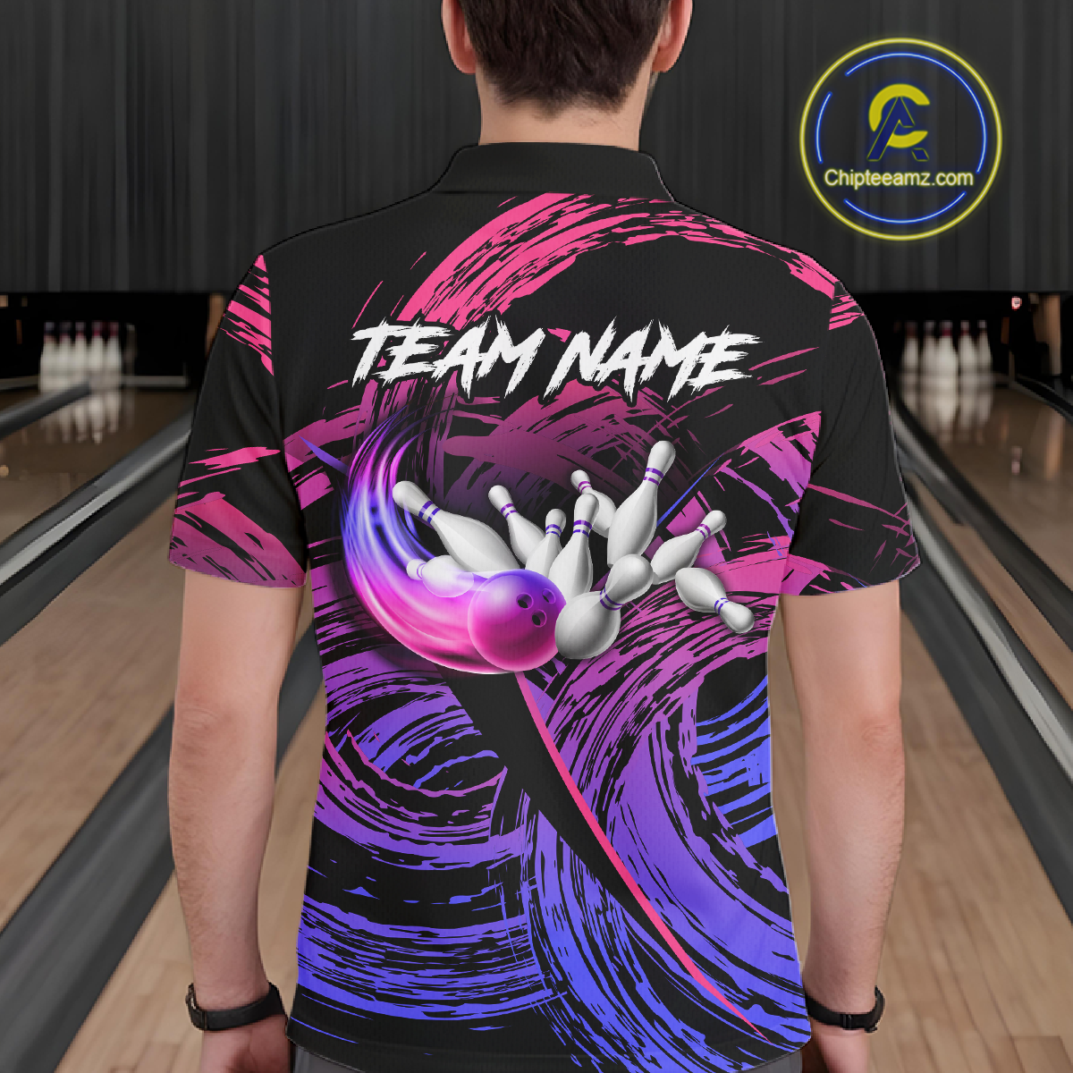 Purple Custom Bowling Shirts for Women Men Team Bowling Jersey Polo&1/4 Zip Shirt MBL223
