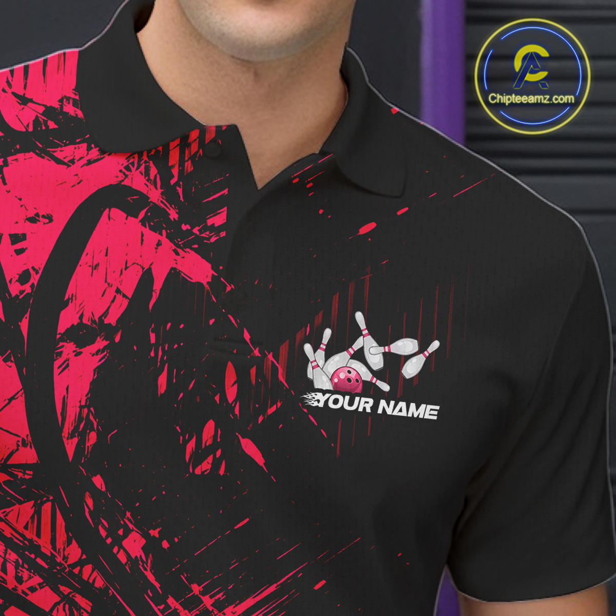 Custom Pink Bowling Shirts for Team Women Men Bowling Polo&1/4 Zip Shirt for Couple MBL233