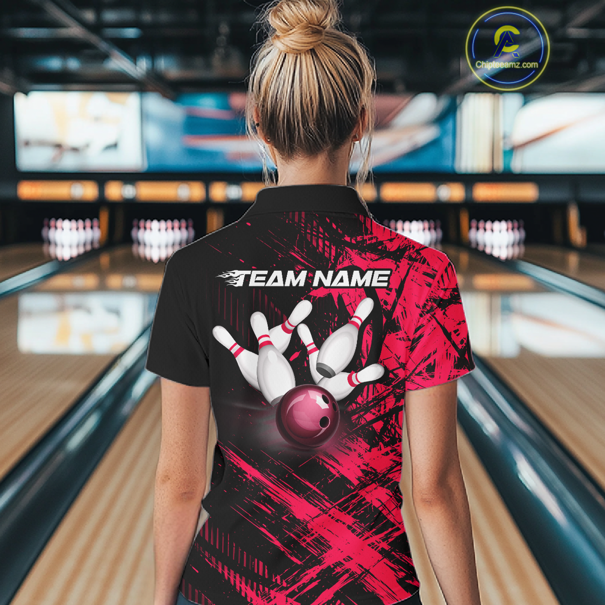 Custom Pink Bowling Shirts for Team Women Men Bowling Polo&1/4 Zip Shirt for Couple MBL233