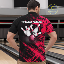Load image into Gallery viewer, Custom Pink Bowling Shirts for Team Women Men Bowling Polo&amp;1/4 Zip Shirt for Couple MBL233