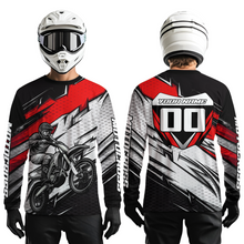 Load image into Gallery viewer, Red Motocross Jersey for Men Kid Women Dirt Bike Jersey Youth Motorcycle Riding Shirt XM487