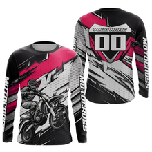 Load image into Gallery viewer, Pink Motocross Jersey for Men Kid Women Dirt Bike Jersey Youth Motorcycle Riding Shirt XM487