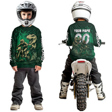 Load image into Gallery viewer, Green Dinosaur Motocross Jersey Dirt Bike Shirts for Men Kid Women Racing Jersey XM414