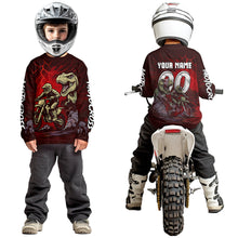 Load image into Gallery viewer, Red Dinosaur Motocross Jersey Dirt Bike Shirts for Men Kid Women Racing Jersey XM414