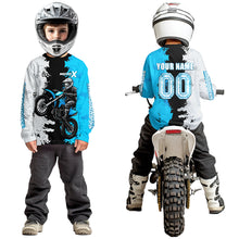 Load image into Gallery viewer, Light Blue Motocross Racing Jersey Custom Dirt Bike Shirts Men Kid Women Jersey XM420