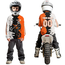Load image into Gallery viewer, Orange Motocross Racing Jersey Custom Dirt Bike Shirts Men Kid Women Jersey XM420