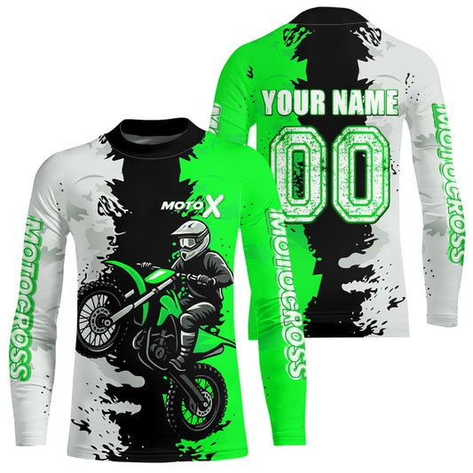 Green Motocross Racing Jersey Custom Dirt Bike Shirts Men Kid Women Jersey XM420