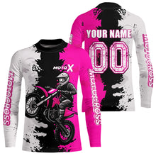 Load image into Gallery viewer, Pink Motocross Racing Jersey Custom Dirt Bike Shirts Men Kid Women Jersey XM420