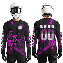 Load image into Gallery viewer, Purple Motocross Jersey for Kid Women Men Custom Dirt Bike Shirts Moto Racing Shirt XM427