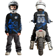 Load image into Gallery viewer, Blue Motocross Jersey for Kid Women Men Custom Dirt Bike Shirts Moto Racing Shirt XM427