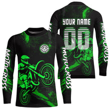 Load image into Gallery viewer, Green Motocross Jersey for Kid Women Men Custom Dirt Bike Shirts Moto Racing Shirt XM427