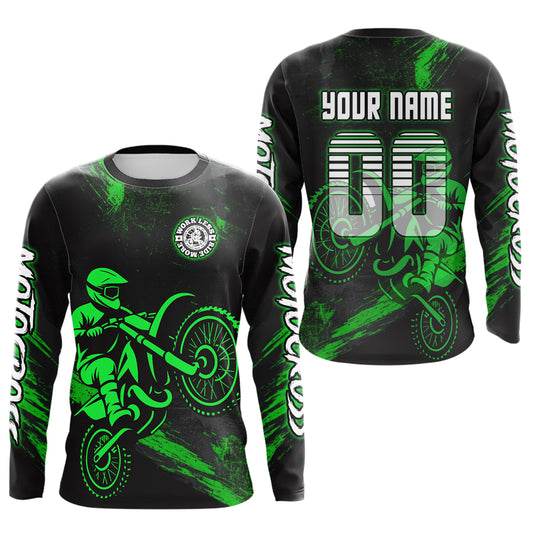 Green Motocross Jersey for Kid Women Men Custom Dirt Bike Shirts Moto Racing Shirt XM427