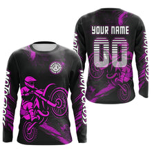 Load image into Gallery viewer, Purple Motocross Jersey for Kid Women Men Custom Dirt Bike Shirts Moto Racing Shirt XM427