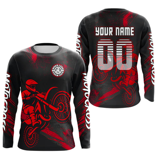 Red Motocross Jersey for Kid Women Men Custom Dirt Bike Shirts Moto Racing Shirt XM427