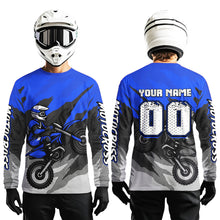 Load image into Gallery viewer, Blue Motocross Jersey Men Women Kid Custom Dirt Bike Shirts Motorcycle Riding Shirt XM433
