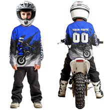 Load image into Gallery viewer, Blue Motocross Jersey Men Women Kid Custom Dirt Bike Shirts Motorcycle Riding Shirt XM433