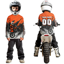 Load image into Gallery viewer, Orange Motocross Jersey Men Women Kid Custom Dirt Bike Shirts Motorcycle Riding Shirt XM433