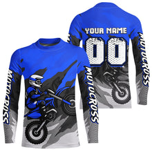 Load image into Gallery viewer, Blue Motocross Jersey Men Women Kid Custom Dirt Bike Shirts Motorcycle Riding Shirt XM433