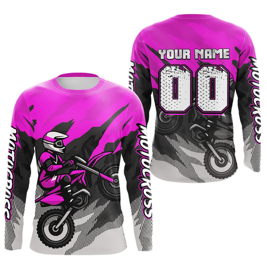 Purple Motocross Jersey Men Women Kid Custom Dirt Bike Shirts Motorcycle Riding Shirt XM433