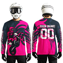 Load image into Gallery viewer, Pink Motocross Jersey Custom for Men Women Kid Dirt Bike Shirts Motorcycle Shirt XM436