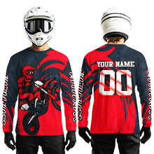 Load image into Gallery viewer, Red Motocross Jersey Custom for Men Women Kid Dirt Bike Shirts Motorcycle Shirt XM436