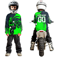 Load image into Gallery viewer, Green Motocross Jersey Custom for Men Women Kid Dirt Bike Shirts Motorcycle Shirt XM436